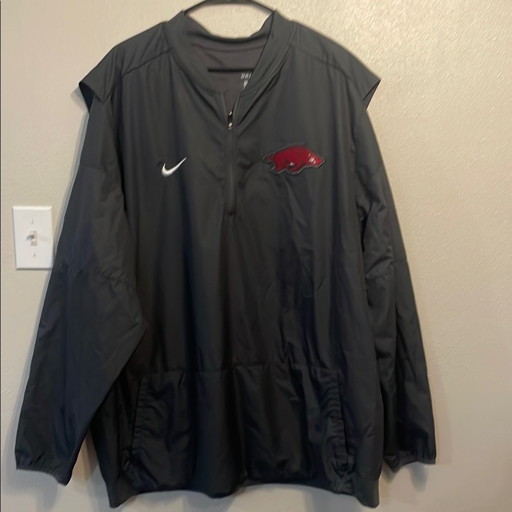 Arkansas Razorbacks Nike Men's Gray Pullover Jacket